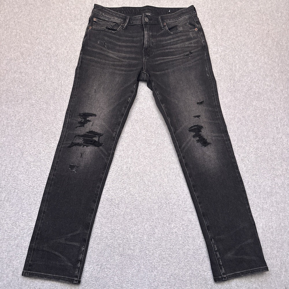 American Eagle Slim‎ Fit Jeans Men's 32x29* Black Faded Distressed Airflex 360
